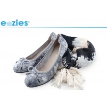 Ezies 印花羊皮舒適坡跟包鞋